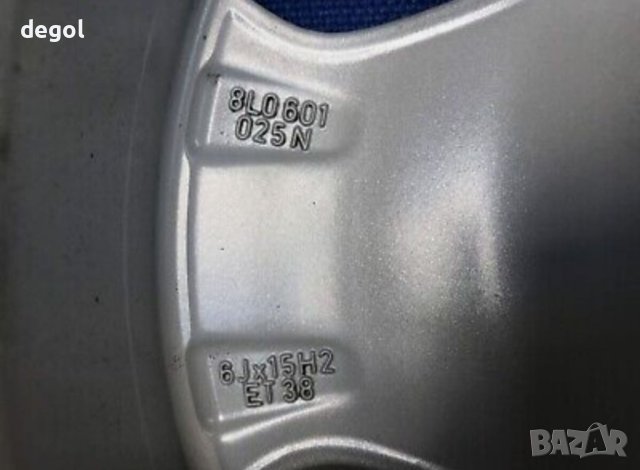 8L0 601 025N AUDI A3 R15 5X100 6J ET38, снимка 3 - Гуми и джанти - 40574552
