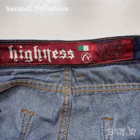 Мъжки дънки HIGHNESS оригинал сини размер 34, снимка 4 - Дънки - 53020290