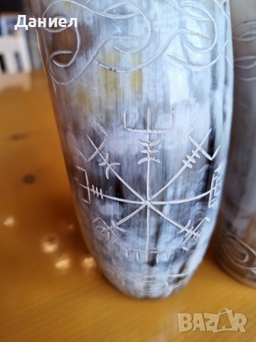 Чаша от естествен волски рог, античен рог за пиене , снимка 2 - Подаръци за мъже - 44247521