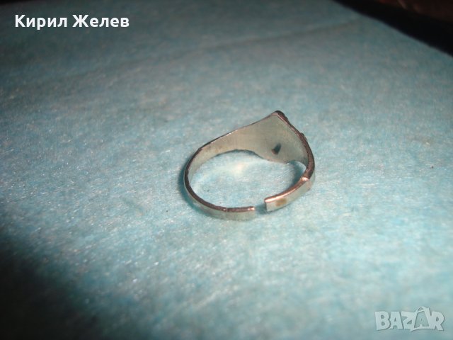 СТАР ФЛОРАРЕН ПОСРЕБРЕН ВИНТИДЖ АРТ ПРЪСТЕН 26444, снимка 5 - Антикварни и старинни предмети - 34806241