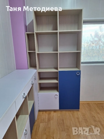 Дизайнерска секция + бюро, модулна конфигурация, отлично състояние, снимка 2 - Други - 53174491
