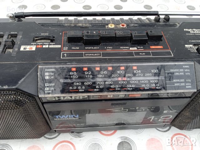 Двукасетен SHARP WQ-T282H Радиокасетофон, снимка 2 - Радиокасетофони, транзистори - 39385091