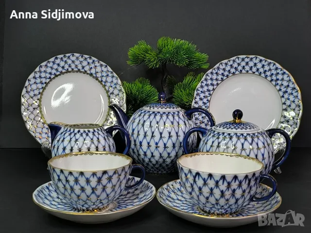Руски порцелан ЛФЗ сервиз за чай , снимка 3 - Сервизи - 56155418