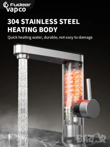 Проточен смесител с дисплей и сензорни бутони подходящ за кухня и баня, снимка 3 - Смесители - 48840991