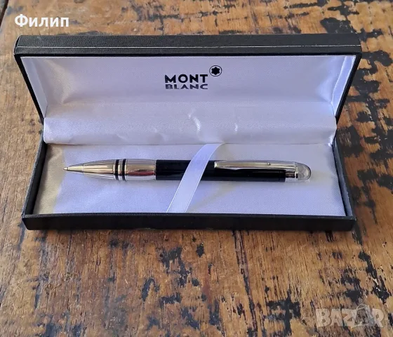 химикалка Монблан Montblanc Starwalker Doue черна със сребро, антикварна рядкост