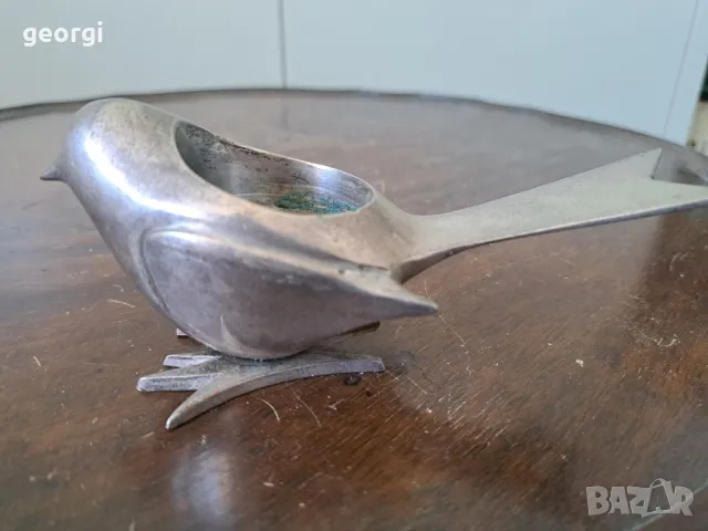 посребрен свещник птица уникат   5/2, снимка 2 - Декорация за дома - 49081910
