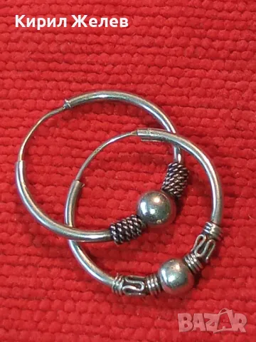 ДВЕ РЕТРО АРТ СТИЛ СРЕБЪРНИ ОБЕЦИ СРЕБРО 925 МАЙСТОРСКИ РЪЧНО ИЗРАБОТЕНИ 27352, снимка 9 - Обеци - 49757739