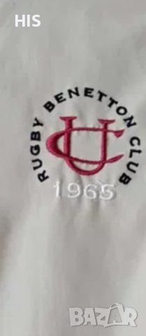 Детско преходно яке Бенетон с памучна подплата и качулка, размер 120 см, снимка 2 - Детски якета и елеци - 36393167