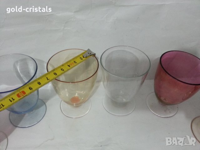 Ретро стъклени чаши чашки, снимка 5 - Антикварни и старинни предмети - 35996460