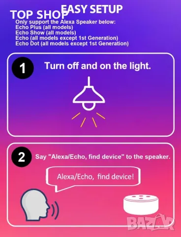 iLC Smart LED вградени таванни лампи, работа с Alexa, 8 W, Ø70-85 mm, контролирани от APP, 6 бр., снимка 2 - Лед осветление - 49965674