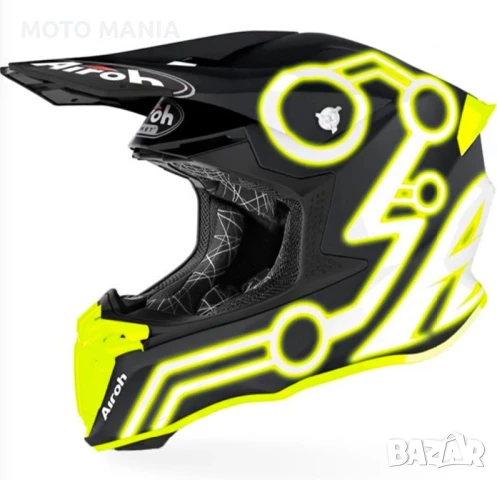 Мотокрос каска Airoh Twist 2.0 NEON YELLOW MATT