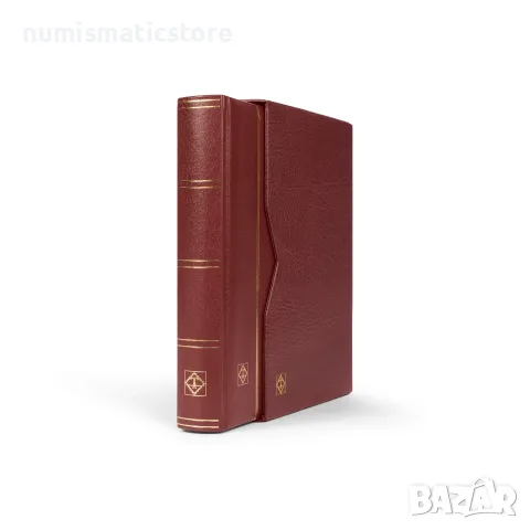 Leuchtturm Premium албум за марки LUX 32 черни листа+кутия червен цвят!