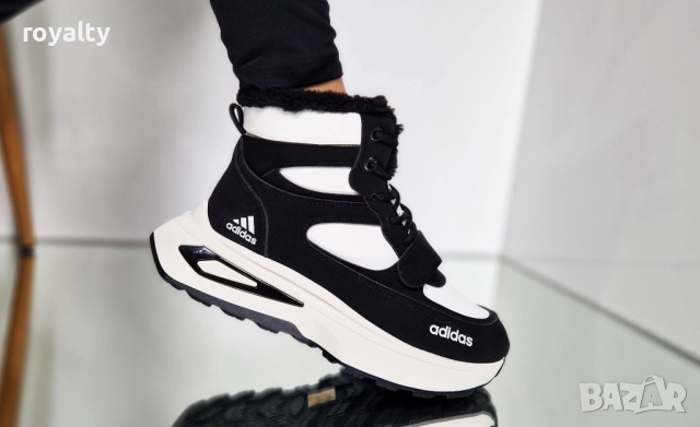 Adidas Бяло и Черно Зимни Дамски Боти , снимка 6 - Дамски боти - 52117121