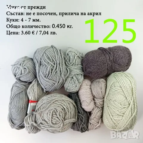 Евтини прежди в малки количества - нови и остатъци, снимка 15 - Други - 52042357