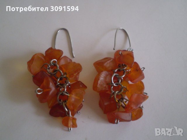 Руски кехлибарени обеци от 90-те, снимка 3 - Антикварни и старинни предмети - 35979801