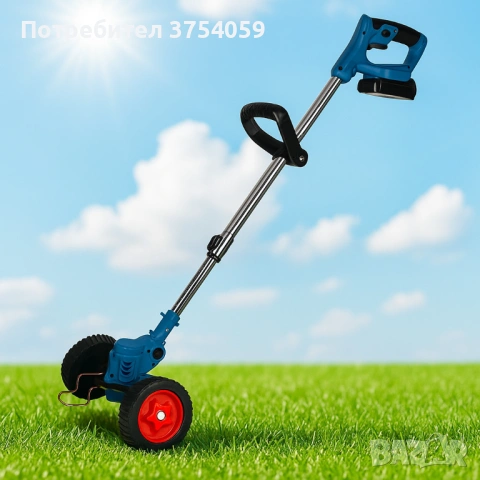 Акумулаторен тример за трева 21V Max с 2 батерии, снимка 3 - Градинска техника - 53179654