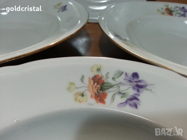 Стар български порцелан чинии дълбоки , снимка 2 - Антикварни и старинни предмети - 44927703