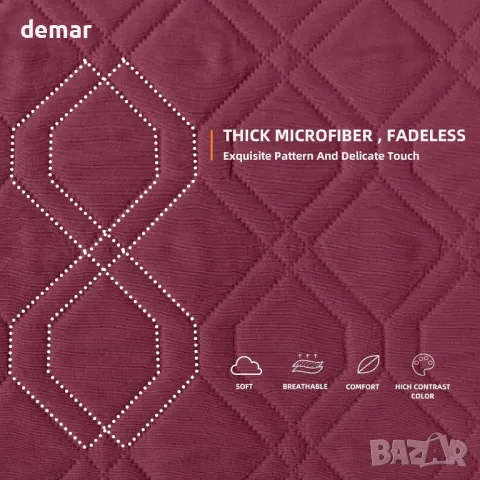 ‎QQJIN 100% водоустойчив калъф за диван с 3 места, 6 джоба, червен, снимка 7 - Дивани и мека мебел - 50189558