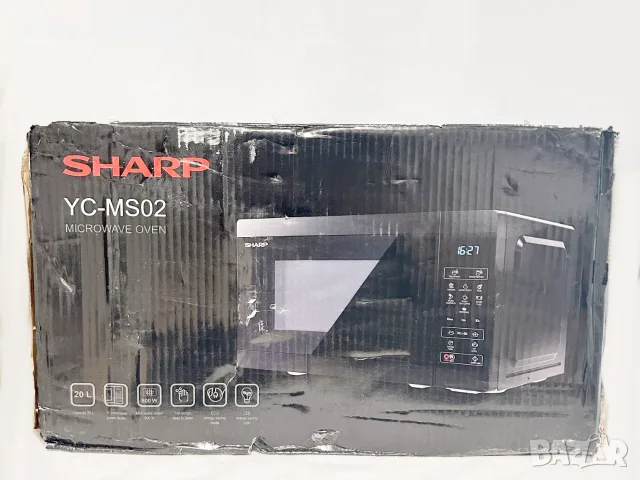 Чисто нова микровълнова фурна SHARP YC-MS02E-B (Транспортен дефект)