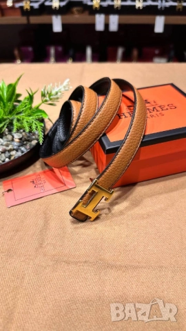 колани от естествена кожа в кутия hermes 2см, снимка 7 - Колани - 52013833