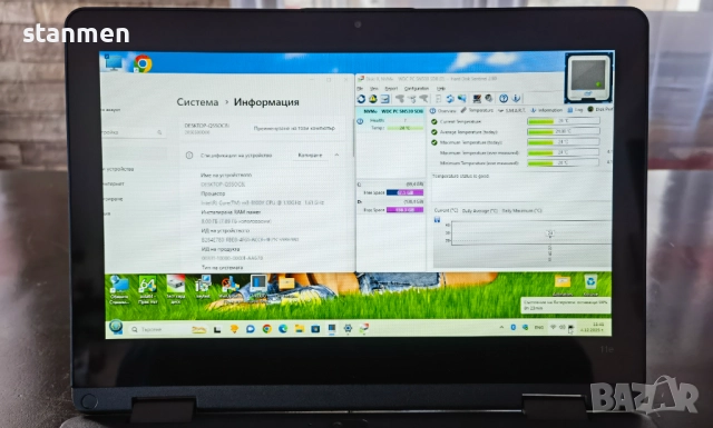 Продавам Гаранционен Lenovo Touchscreen Yoga 11e/IPS11.6сKам/4x3.4ghzThr/8gbDDR4/SSD256gb/8чБат , снимка 3 - Лаптопи за работа - 52648698