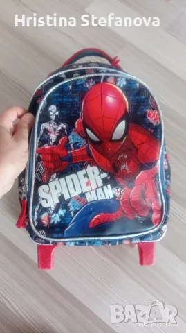 Детска раница Спайдърмен / Spiderman с колелца за момче за детска градина / ясла