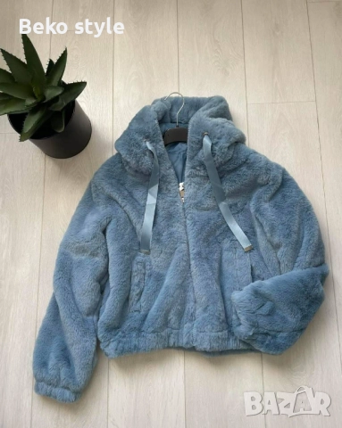 Дамско пухено яке тип Tedy Bear, снимка 2 - Якета - 52537667