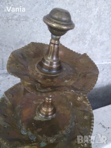 Фруктиера от месинг, снимка 4 - Антикварни и старинни предмети - 39450338