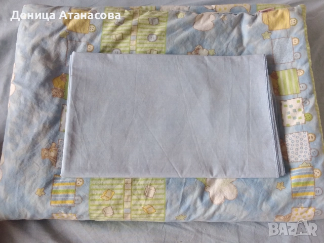 Олекотени завивки с чаршафи и калъфки, комплект за кошара на Сонел, възглавнички, поларена пелена, снимка 2 - Спално бельо и завивки - 51431919