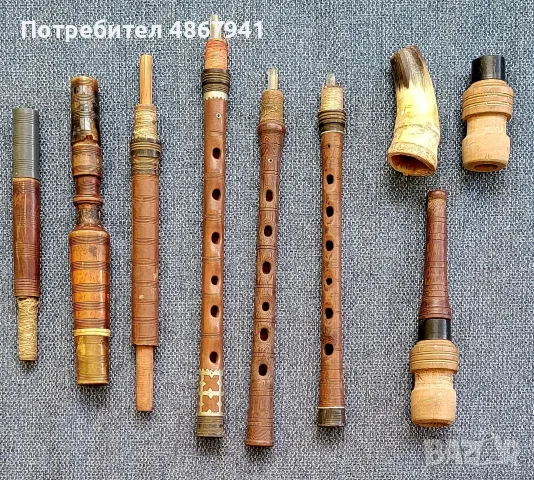 Комплект части за странджанска джура гайда – врачило, 3 заредени гайдуници, главини и мундщук