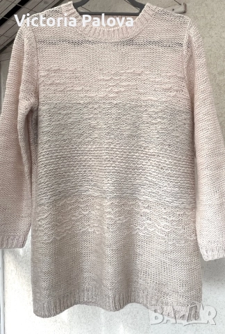 Скандинавско ръчно плетиво - нежен пуловер с фин люрекс, снимка 10 - Блузи с дълъг ръкав и пуловери - 52486708