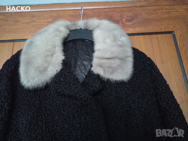 ПРОМО ЦЕНА Кожух (Палто) от ЕСТРАГАН с яка от НОРКА , снимка 4 - Палта, манта - 44509692