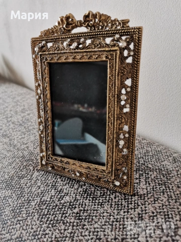 Бронзова рамка за снимки , снимка 3 - Декорация за дома - 53664346