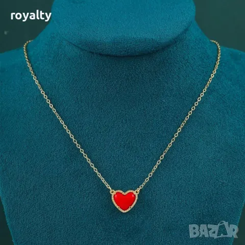 Колие на сърце, снимка 3 - Колиета, медальони, синджири - 49515664