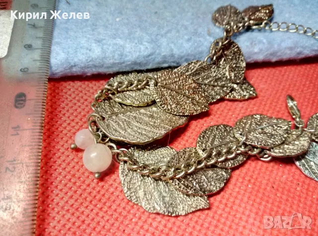 ЕФЕКТНА ЗЛАТИСТА ФЛОРАЛНА ВИНТИДЖ АРТ СТИЛ ГРИВНА 47449, снимка 10 - Гривни - 47336452