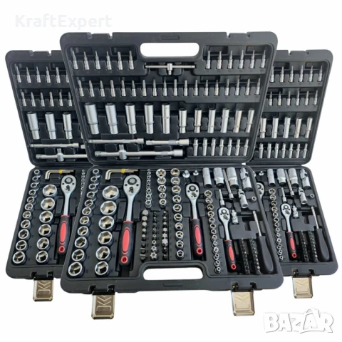 Комплект инструменти KraftWorld гедоре 172 части – хром-ванадиева стомана