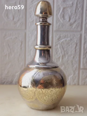 Царска Русия сребърна 84 бутилка за коняк, снимка 1