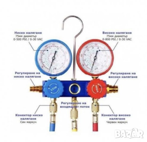 Комплект диагностика климатици R12, R22, R134A, R410A, R404A., снимка 2 - Други инструменти - 41440869