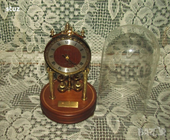 Немски настолен часовник Hermle с въртящи се сфери, снимка 3 - Антикварни и старинни предмети - 53596416