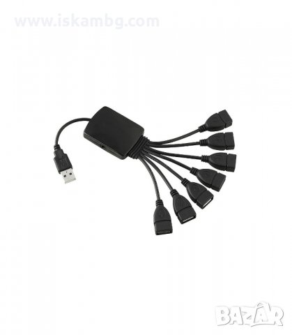 USB HUB 7 PORT СЪС ЗАХРАНВАНЕ НА 220V - код 0990