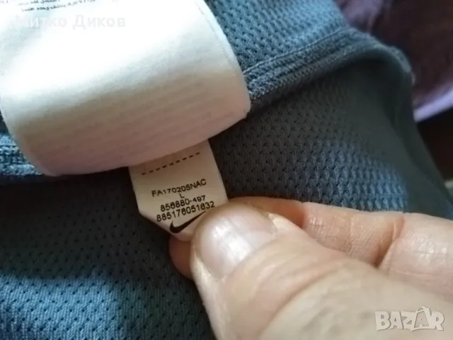 Тениска маркова на Найк размер Л сива отлична, снимка 12 - Тениски - 49156909