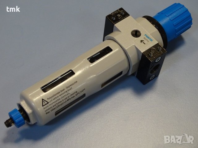 Филтър регулатор на въздух Festo LFR-1/4-D-7-miniA, снимка 6 - Резервни части за машини - 40528436