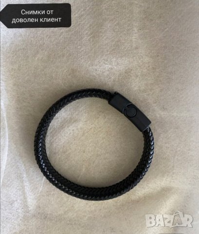 Луксозна мъжка черна гривна за подарък , снимка 4 - Други - 41780214