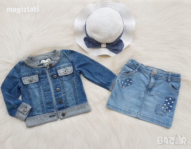 Дънково яке за момиче 80-86см.