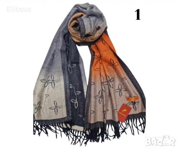 Елегантен дамски шал с изтънчен дизайн и стилни цветови комбинации, снимка 5 - Шалове - 52832268