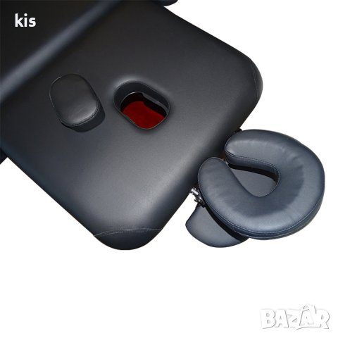 Стационарно дървено легло за масаж и козметика 309, Черно/Бежово, снимка 5 - Кушетки - 41598832