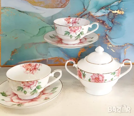  Сервизи за хранене, кафе и чай от Фин и Костен порцелан, снимка 16 - Сервизи - 47991241