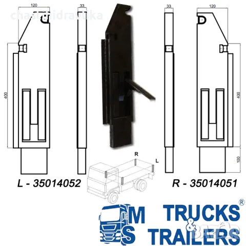 Комплект за изграждане на самосвален кош с алуминиеви капаци AL4200ST, снимка 6 - Части - 48764797