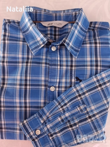 Детска риза H&M с дълъг ръкав – 128 см / 7–8 г, снимка 4 - Детски ризи - 52828360