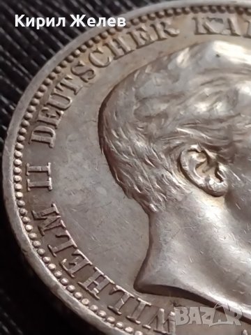 СРЕБЪРНА МОНЕТА 3 марки 1909г. ГЕРМАНСКА ИМПЕРИЯ ВИЛХЕЛМ втори УНИКАТ ЗА КОЛЕКЦИОНЕРИ 19287, снимка 13 - Нумизматика и бонистика - 39692092